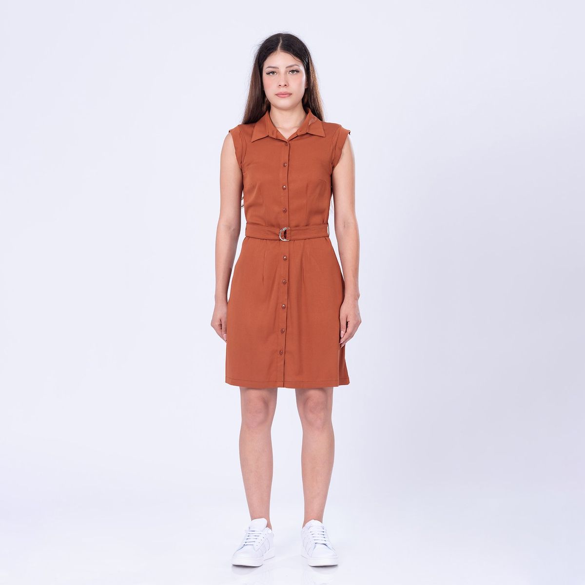 MOCALY - Vestido Casual de Mujer en Chalis Licrado
