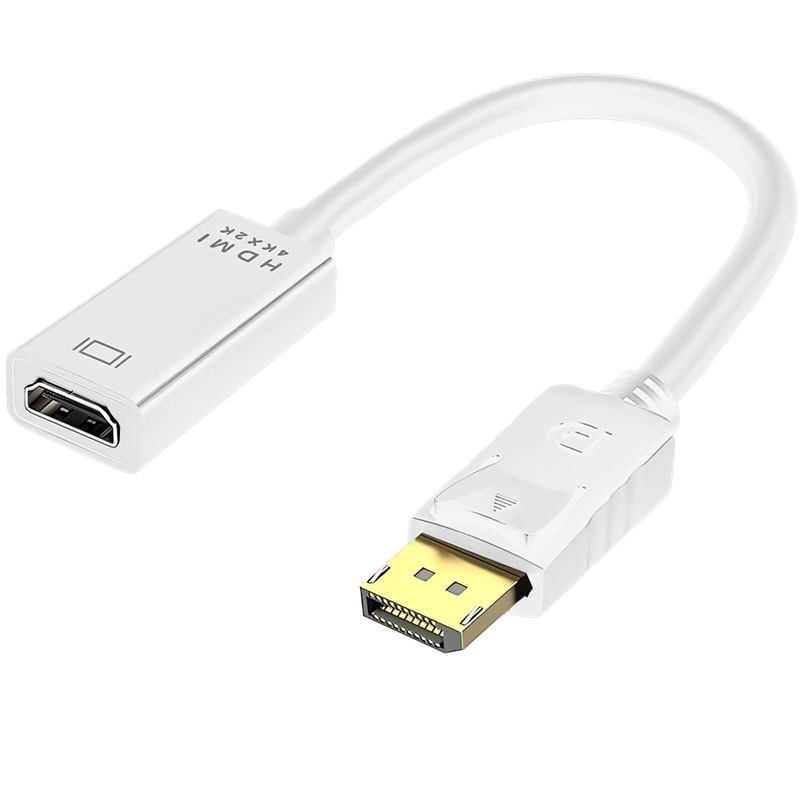 GENERICO - Adaptador Convertidor de cable DisplyPort a Hdmi Blanco