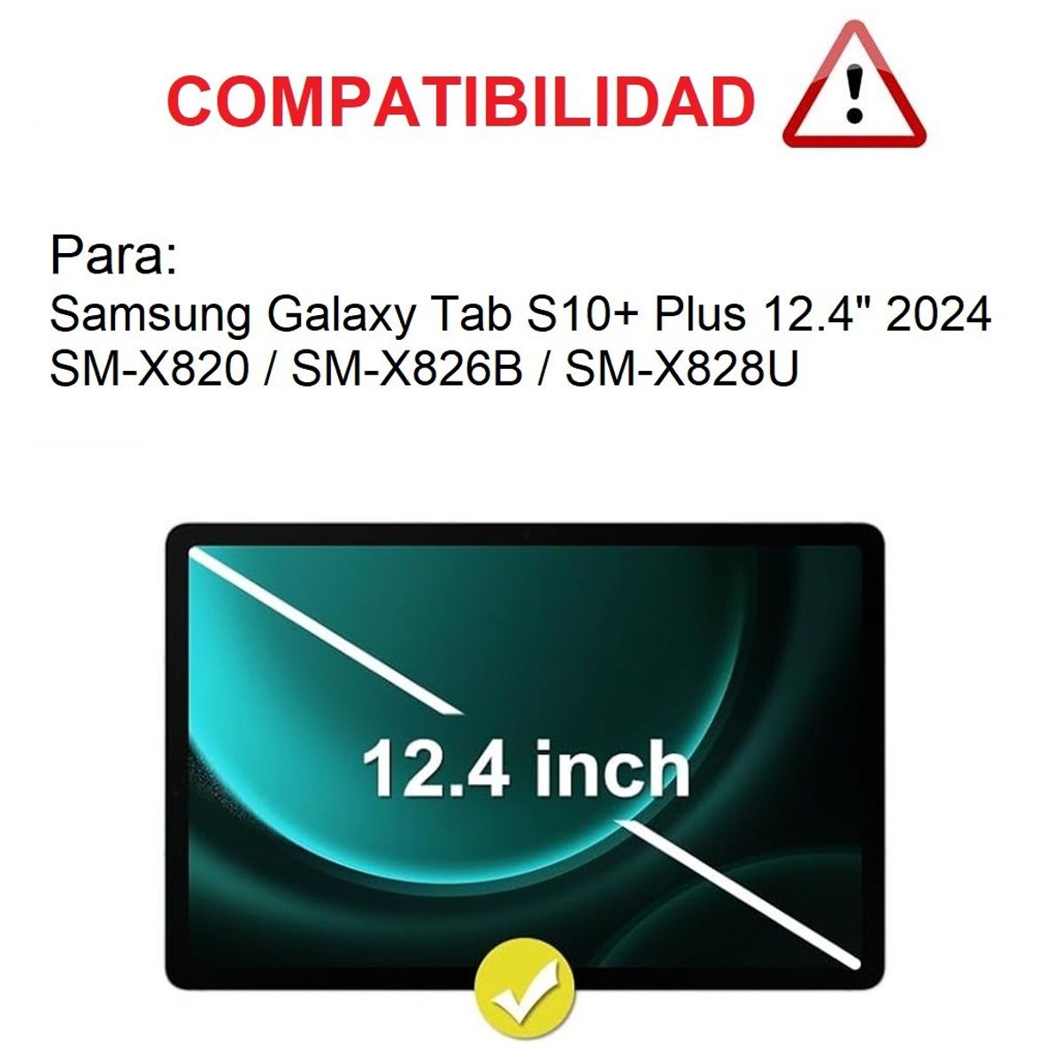 GENERICO - Funda Giratoria para Samsung Tab S10 Plus 12.4 SM-X820 X826 Case Cover