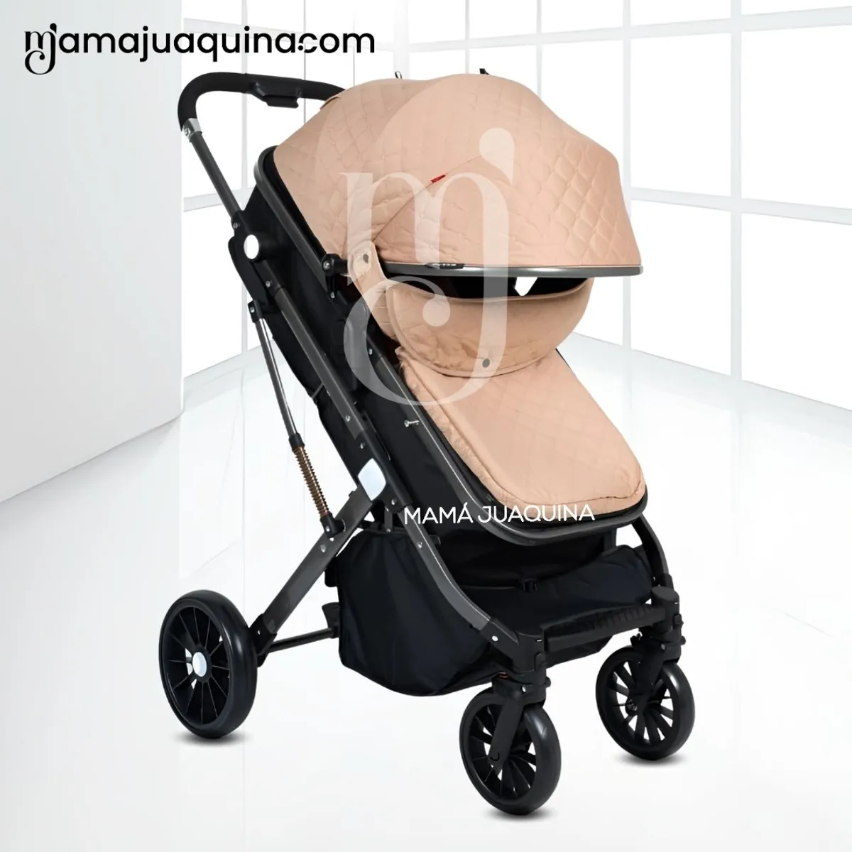 Baby - Coche Moisés Travel System de Lujo «STANLIE» Edición Limitada Beige