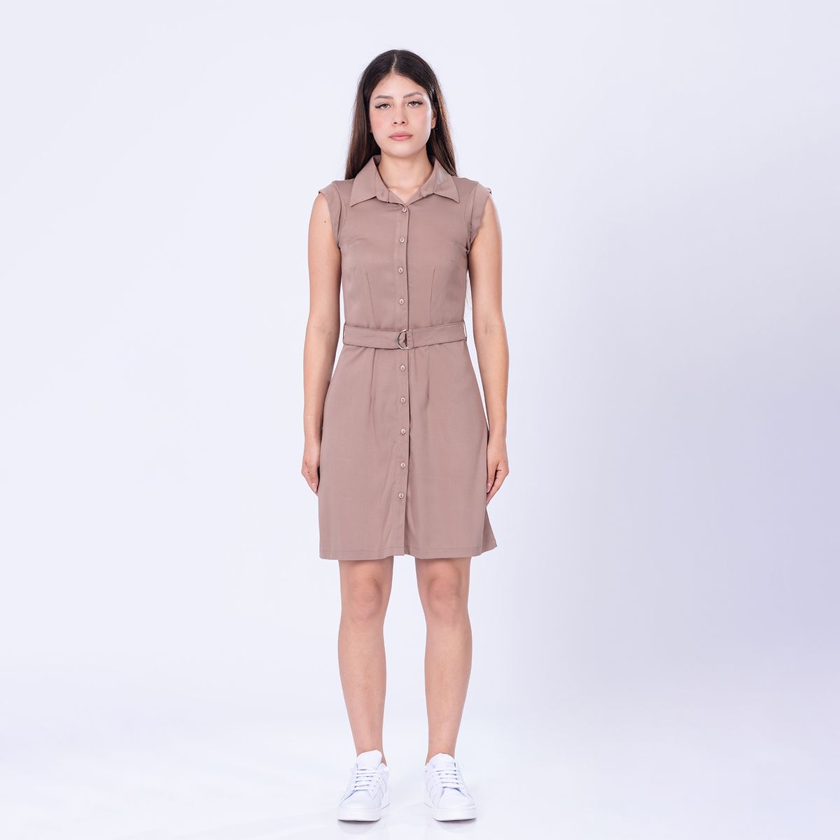 MOCALY - Vestido Casual de Mujer en Chalis Licrado