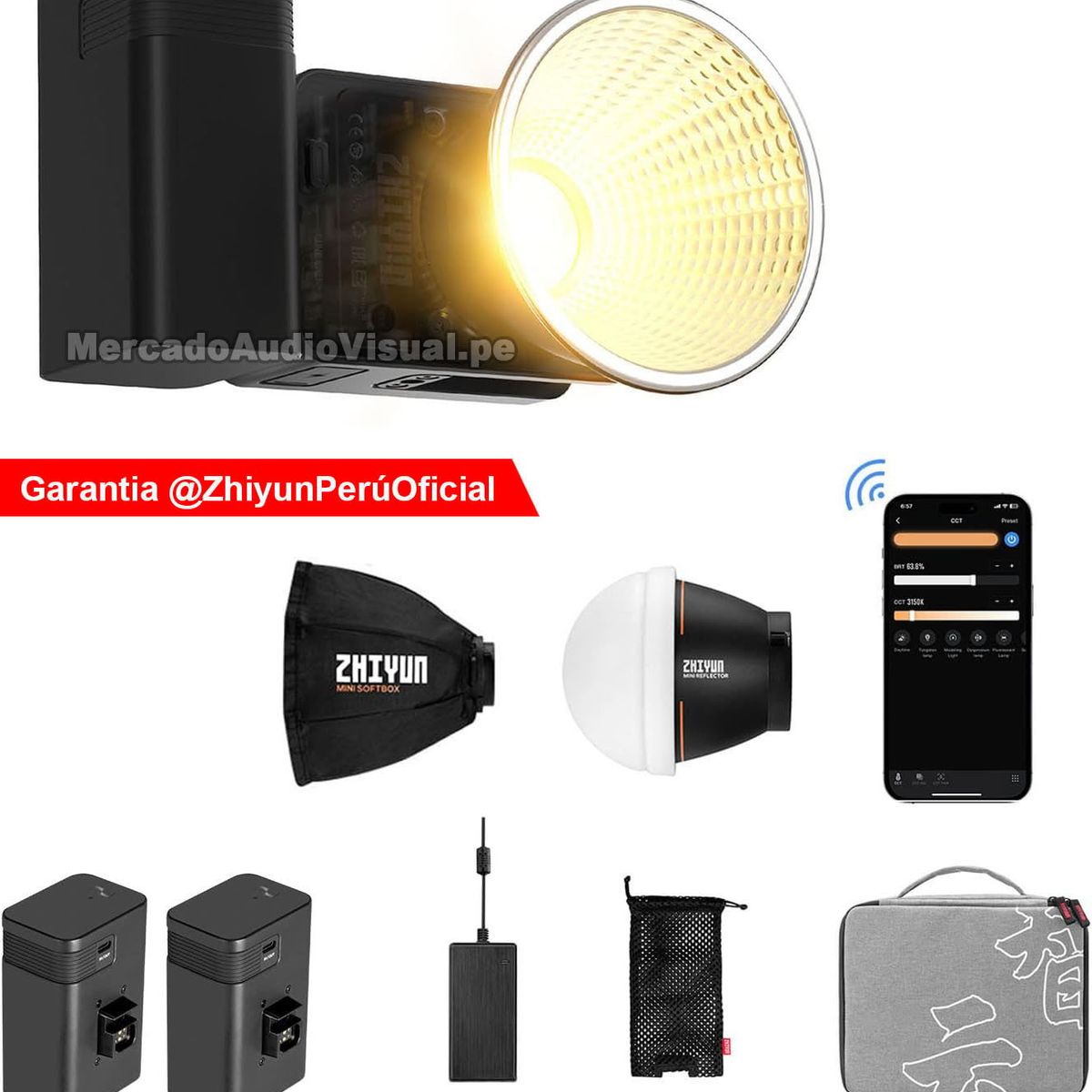 ZHIYUN - ZHIYUN Molus X60 PRO BiColor - Luz Led de Estudio Fotografico y Video