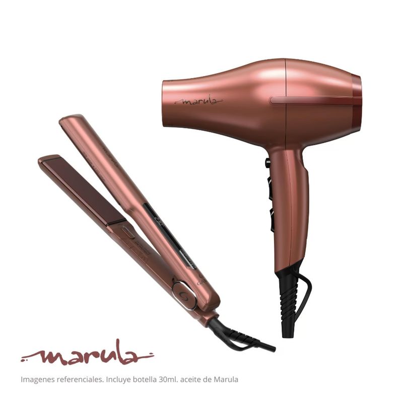 GAMA - Pack Marula Plancha Starlight + Secadora Tempo GAMA