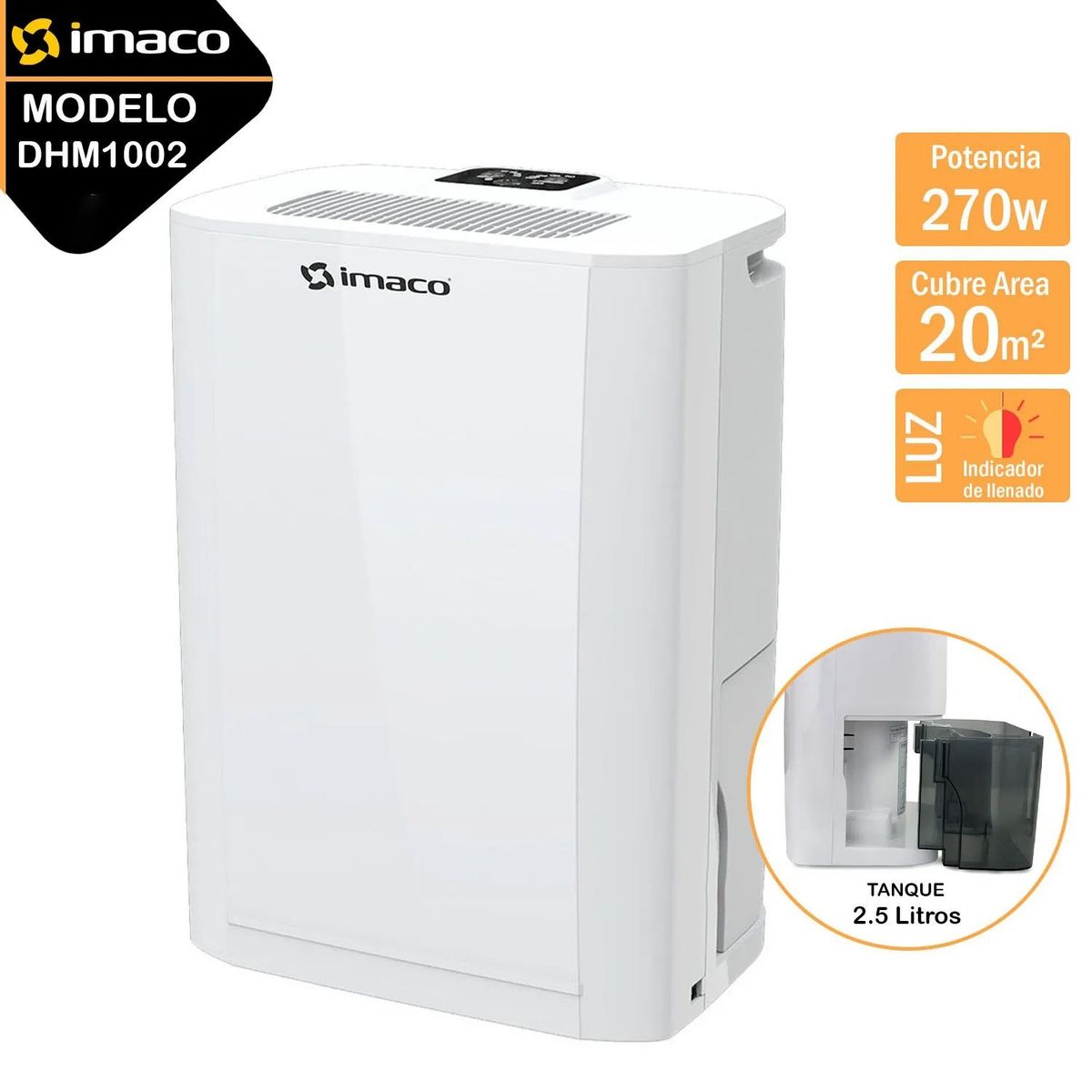 Imaco - Deshumedecedor Mecánico DHM1002 2 .5LT