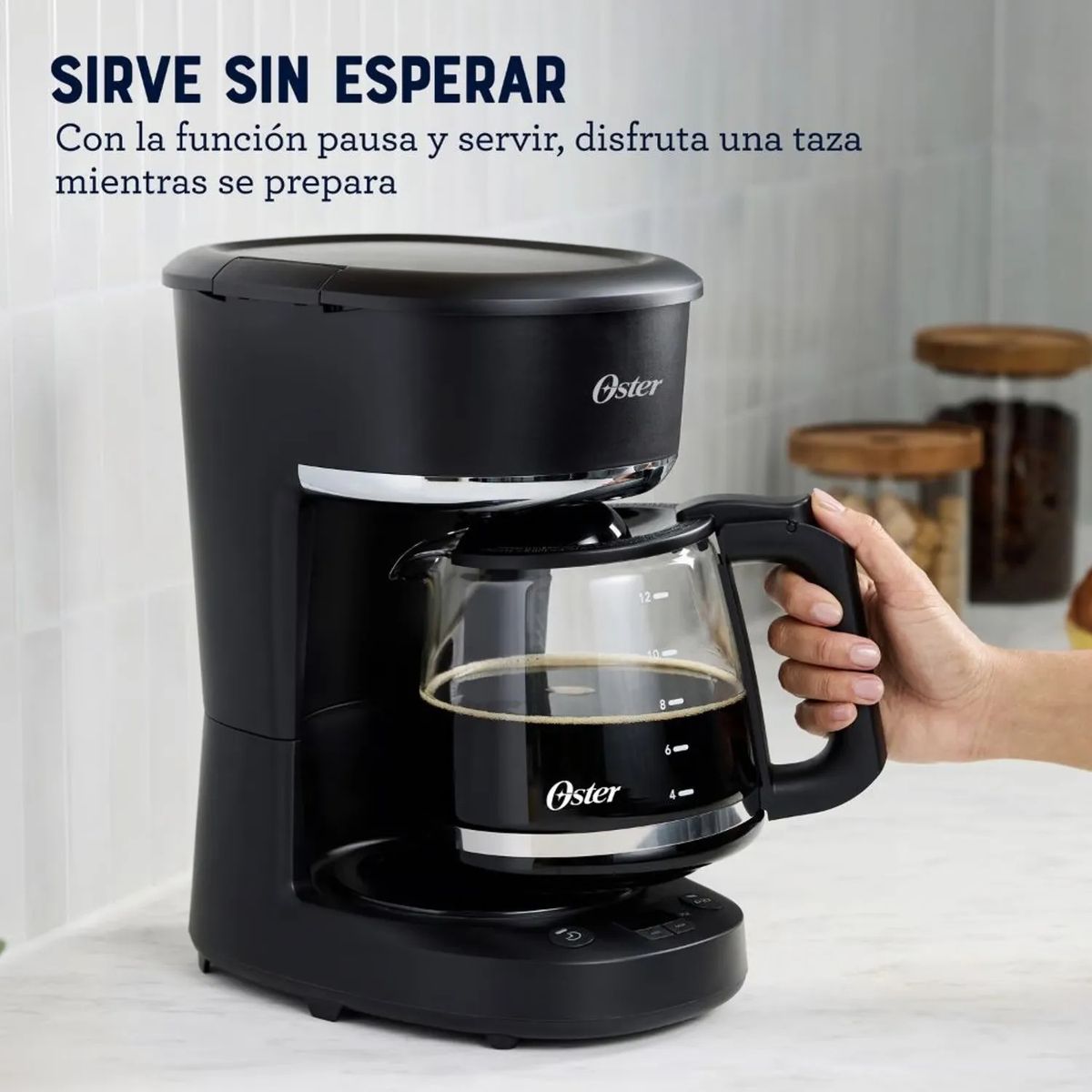 OSTER - Cafetera Oster Progamable Filtro reutilizable BVSTDCP121B -Negra