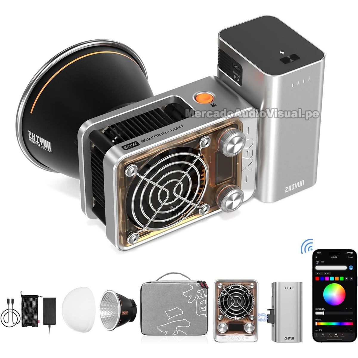 ZHIYUN - Zhiyun Molus X60 Combo BiColor - Luz Led de Estudio Fotografia y Video