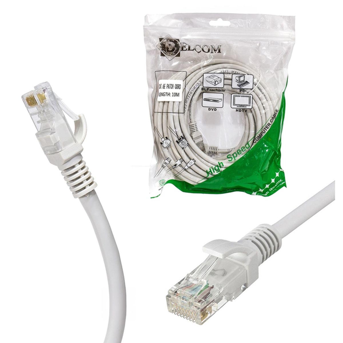 GENERICO - CABLE PATCH CORD BEIGE CAT 6 30M DELCOM