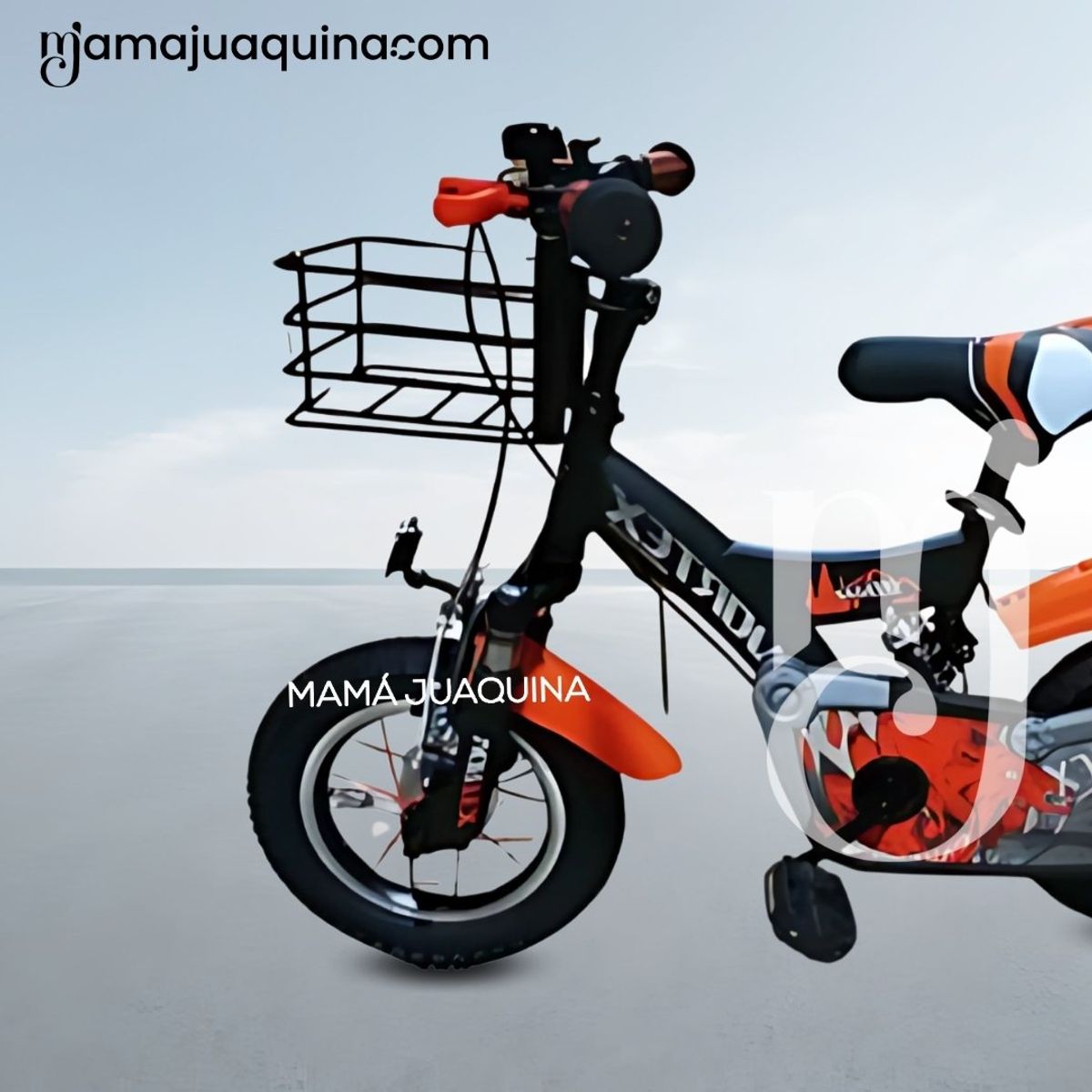 BABY - Bicicleta con Canasta Aro 16 «FLYING II» Orange