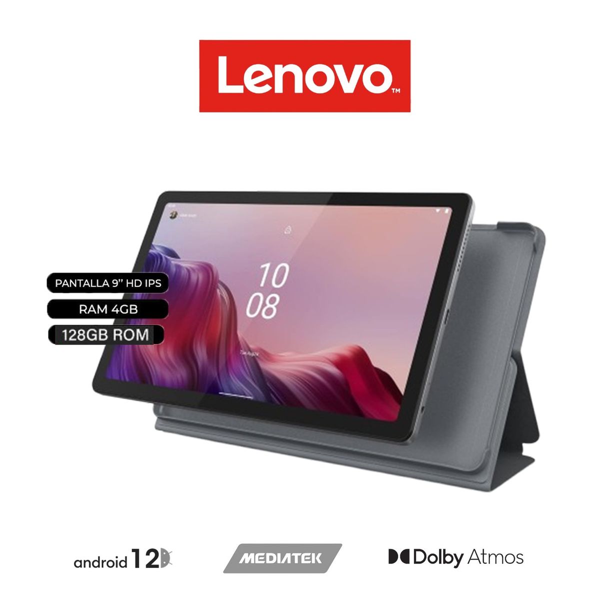 LENOVO - Tablet Lenovo Tab M9 TB310XU 9” HD 4G LTE 4GB 128GB Android 12 Folio Case
