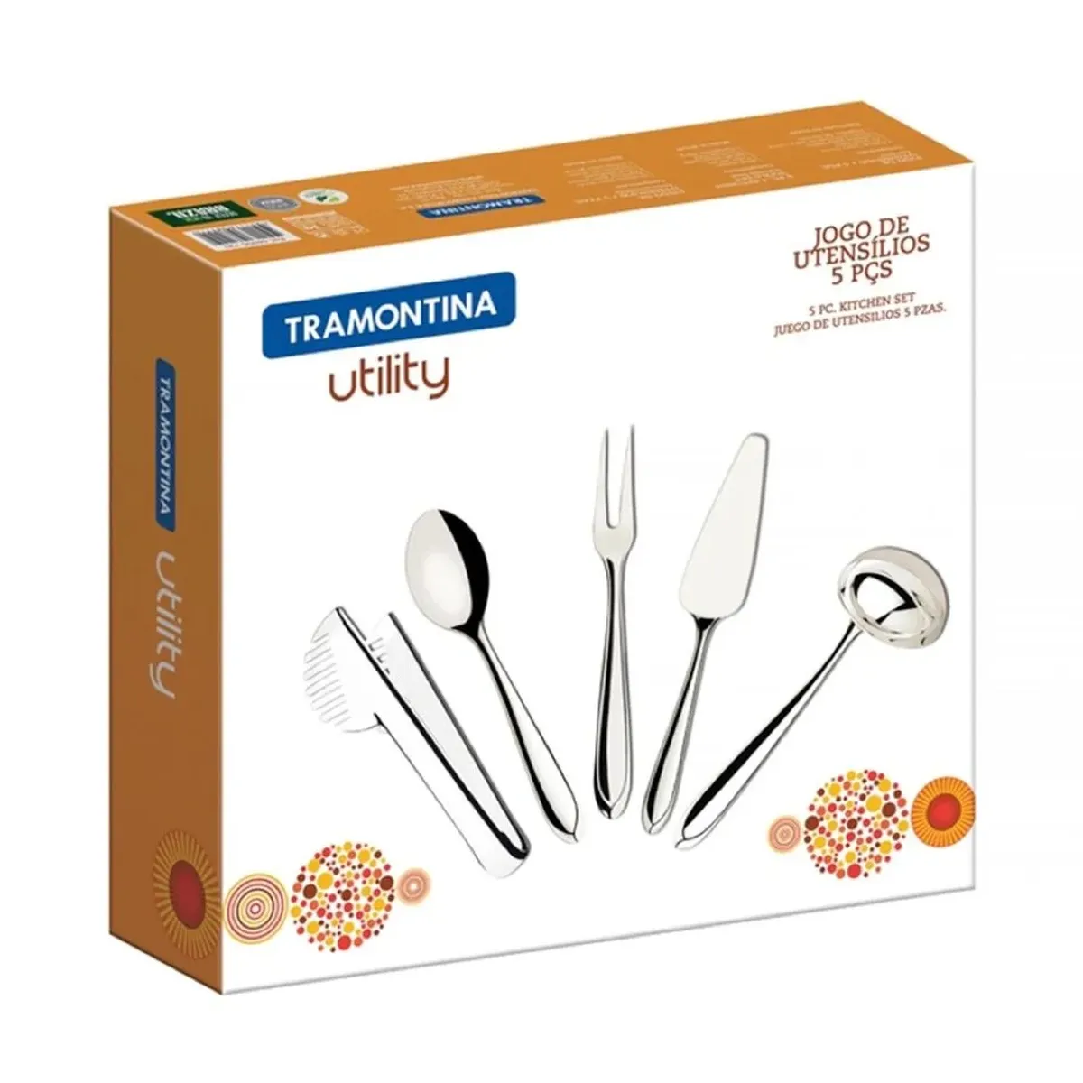 TRAMONTINA - JUEGO DE UTENSILIOS TRAMONTINA DE ACERO INOXIDABLE