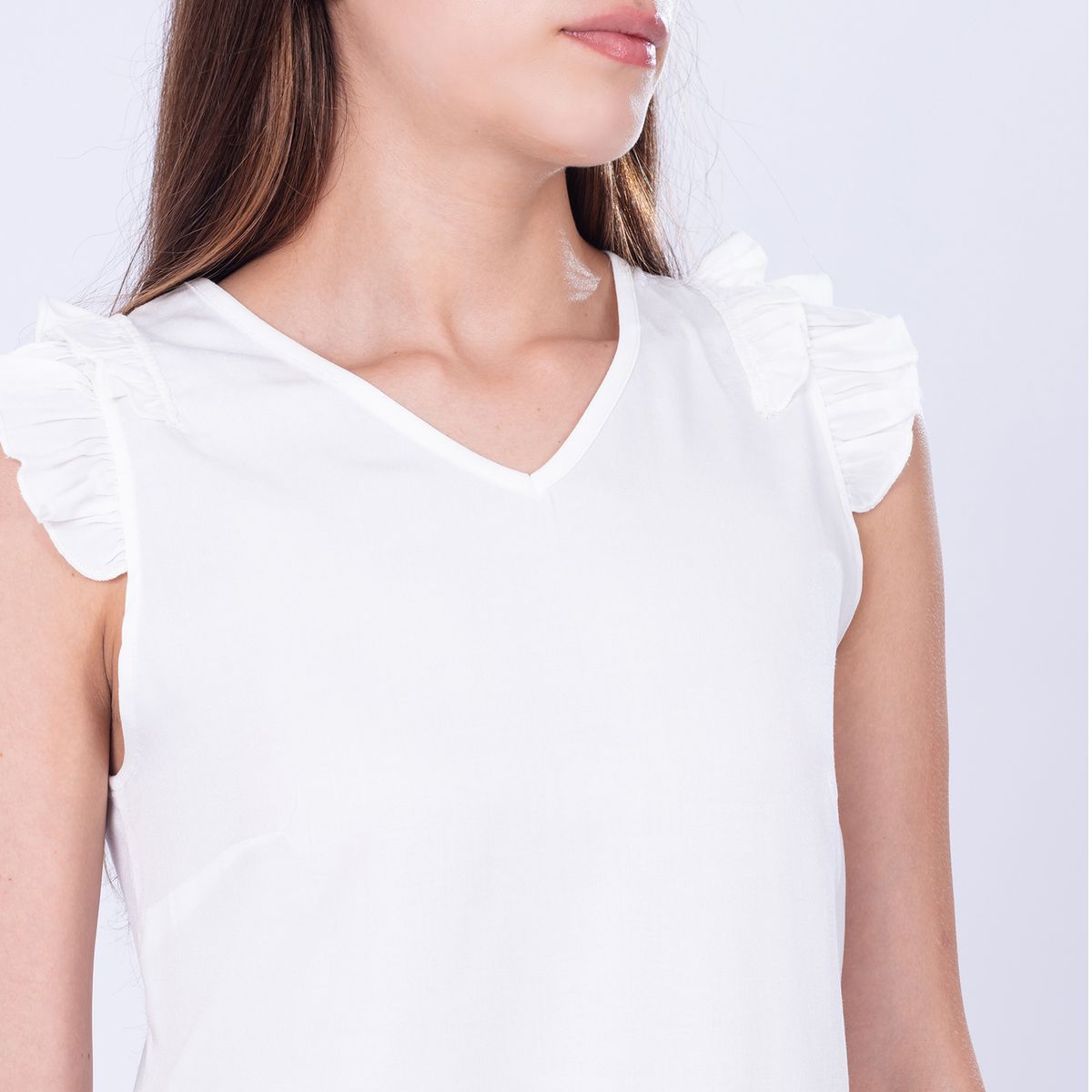 MOCALY - Blusa Mujer Manga Corta Chalis Licrado Regular Fit
