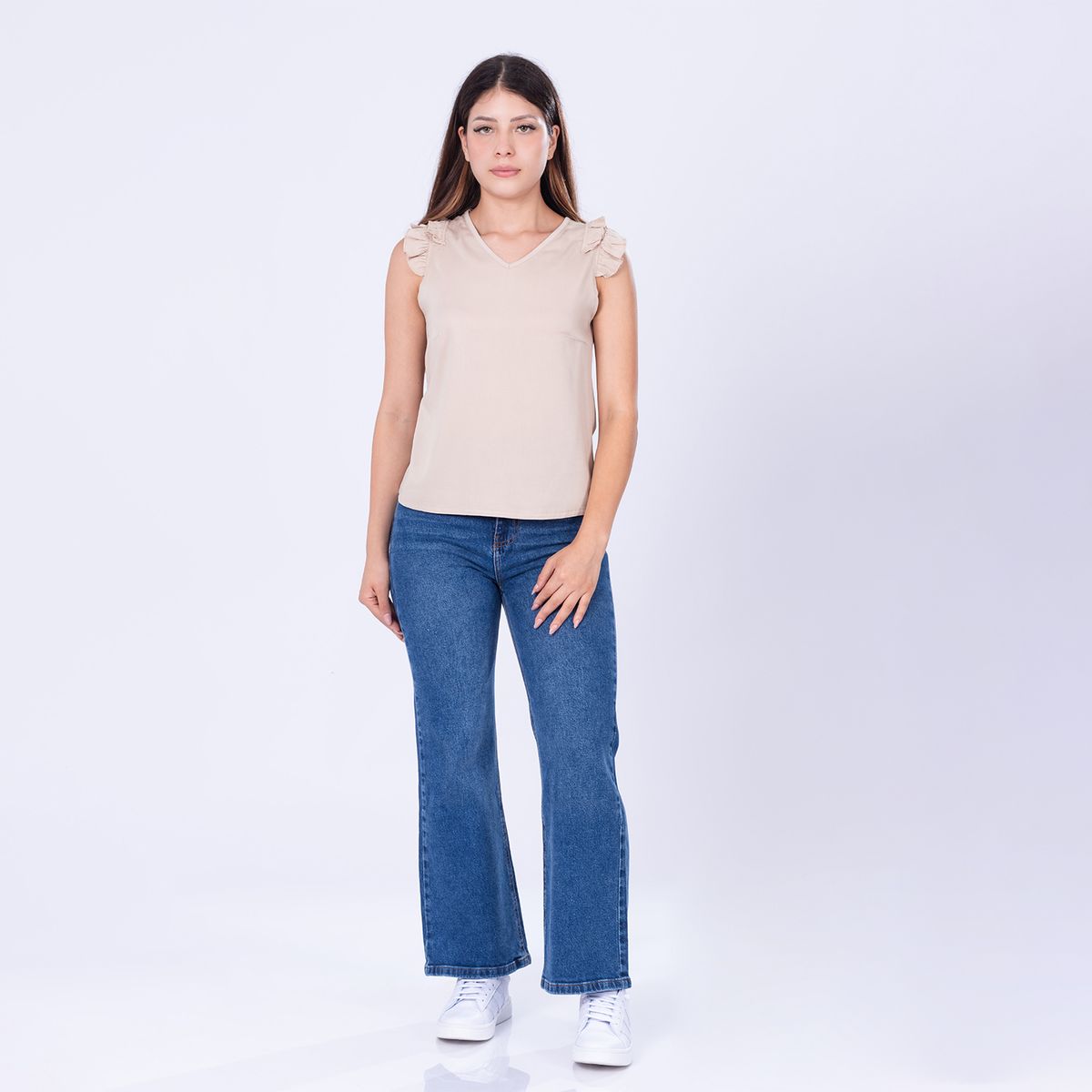 MOCALY - Blusa Casual Mujer Manga Volante
