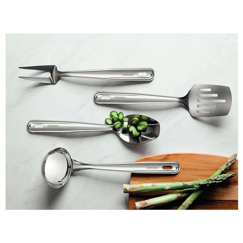 TRAMONTINA - JUEGO DE UTENSILIOS TRAMONTINA DE ACERO INOXIDABLE 4 PIEZAS