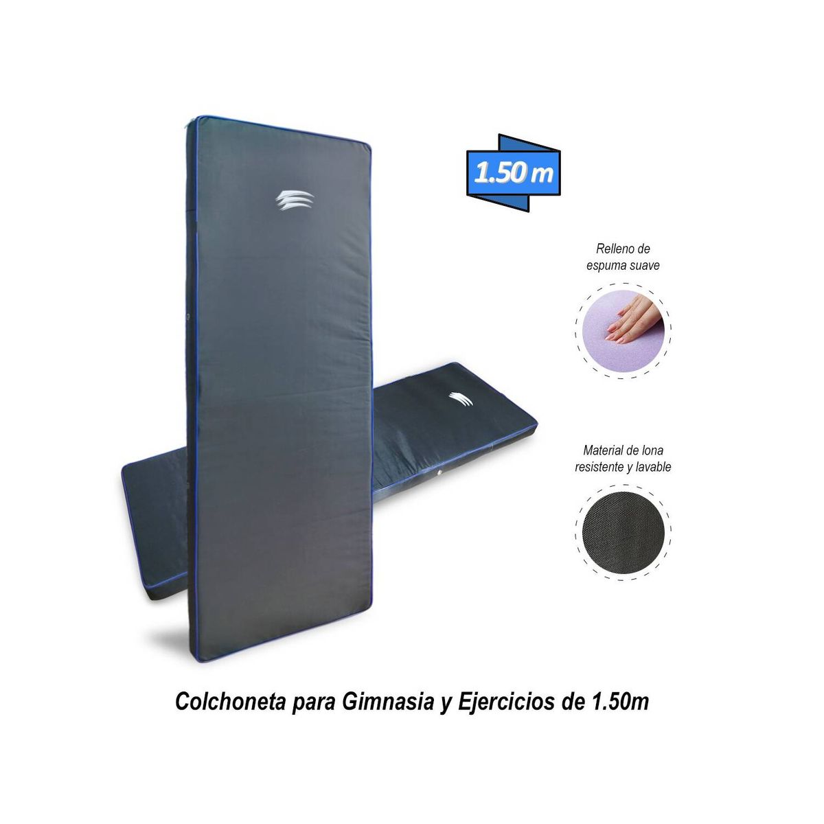 GENERICO - Colchoneta para Gimnasia y Ejercicios de 150cm