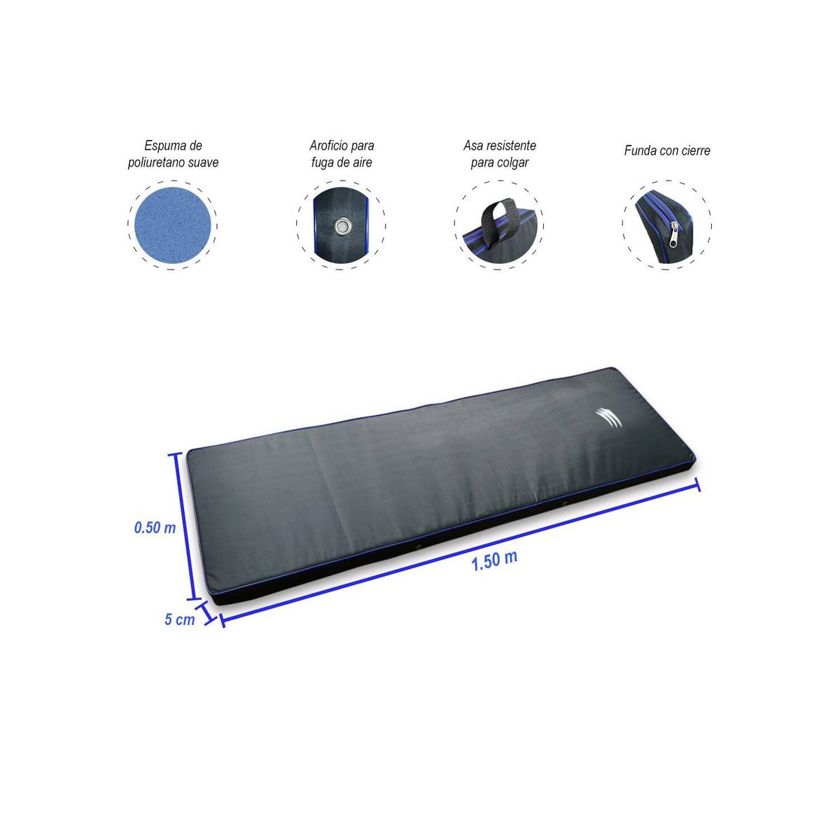 GENERICO - Colchoneta para Gimnasia y Ejercicios de 150cm