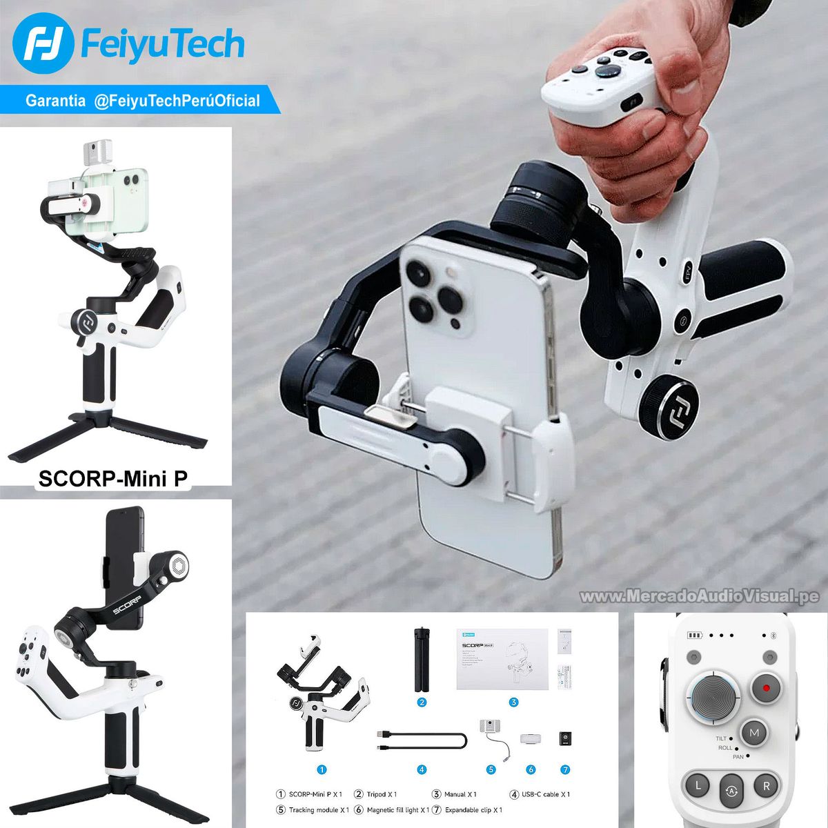 FEIYUTECH - FEIYU SCORP Mini-P KIT -  Gimbal Estabilizador para SmartPhone