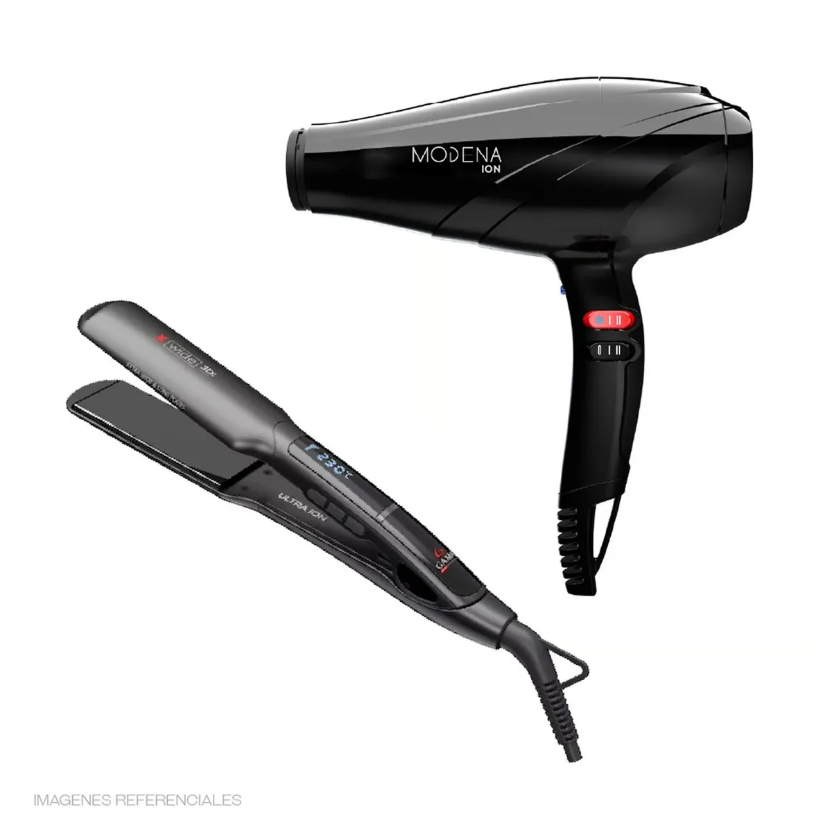 GAMA - secadora + plancha  Pack X Wide 3d Titanio