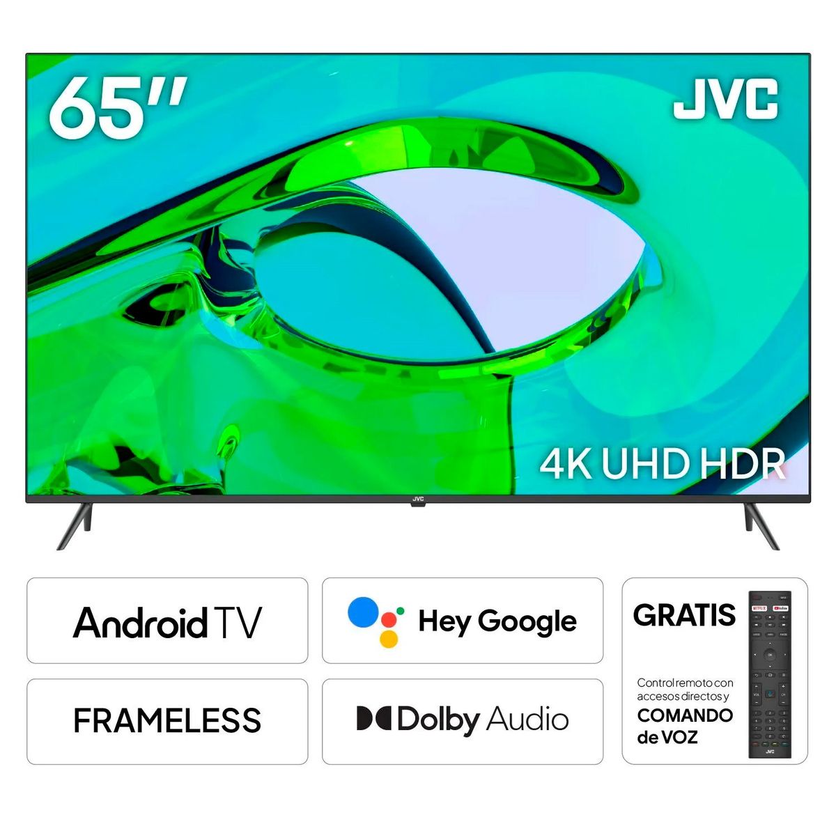 GENERICO - Televisor Jvc 65 4k UHD Android Tv LT-65KB608