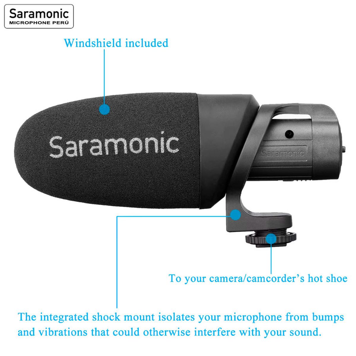 SARAMONIC - SARAMONIC - CamMic+ - Micrófono de Cañon Boom