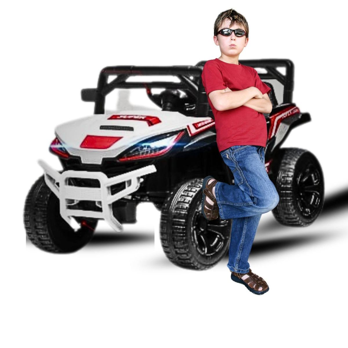 GENERICO - Coche Todo Terreno Bug Utv 12vControl para niños con Bluetooth