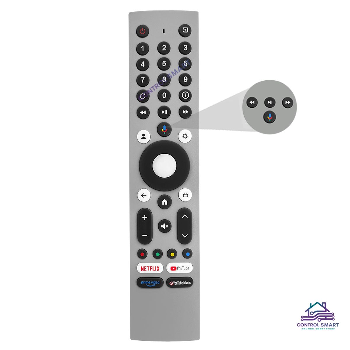 GENERICO - Control Remoto RM-C3295 para TV JVC con Mando de Voz  Gris