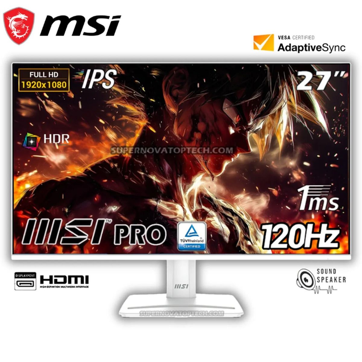 MSI - Monitor MSI PRO MP275W E2 27 IPS FHD 120Hz 1ms
