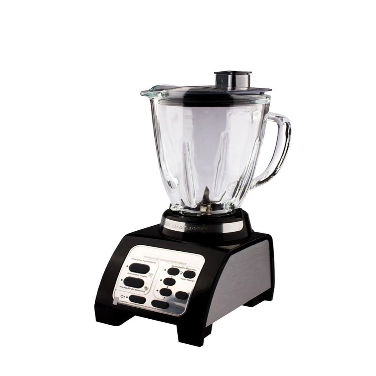GENERICO - Licuadora FOSTERIER con Motor Reversible Vaso de Vidrio Templado Negro