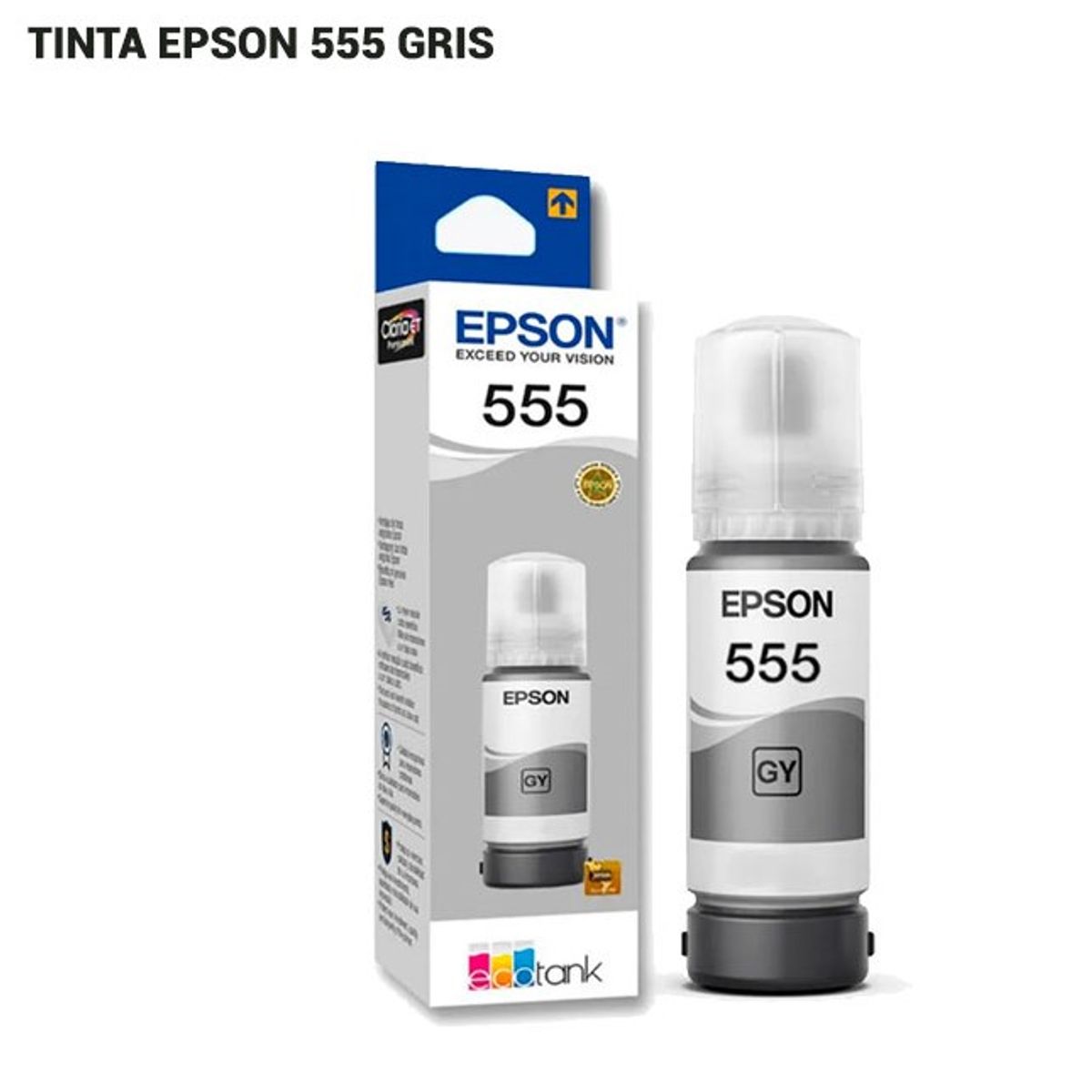 EPSON - Tinta Epson ORIGINAL 555 GRIS L8160/ L8180