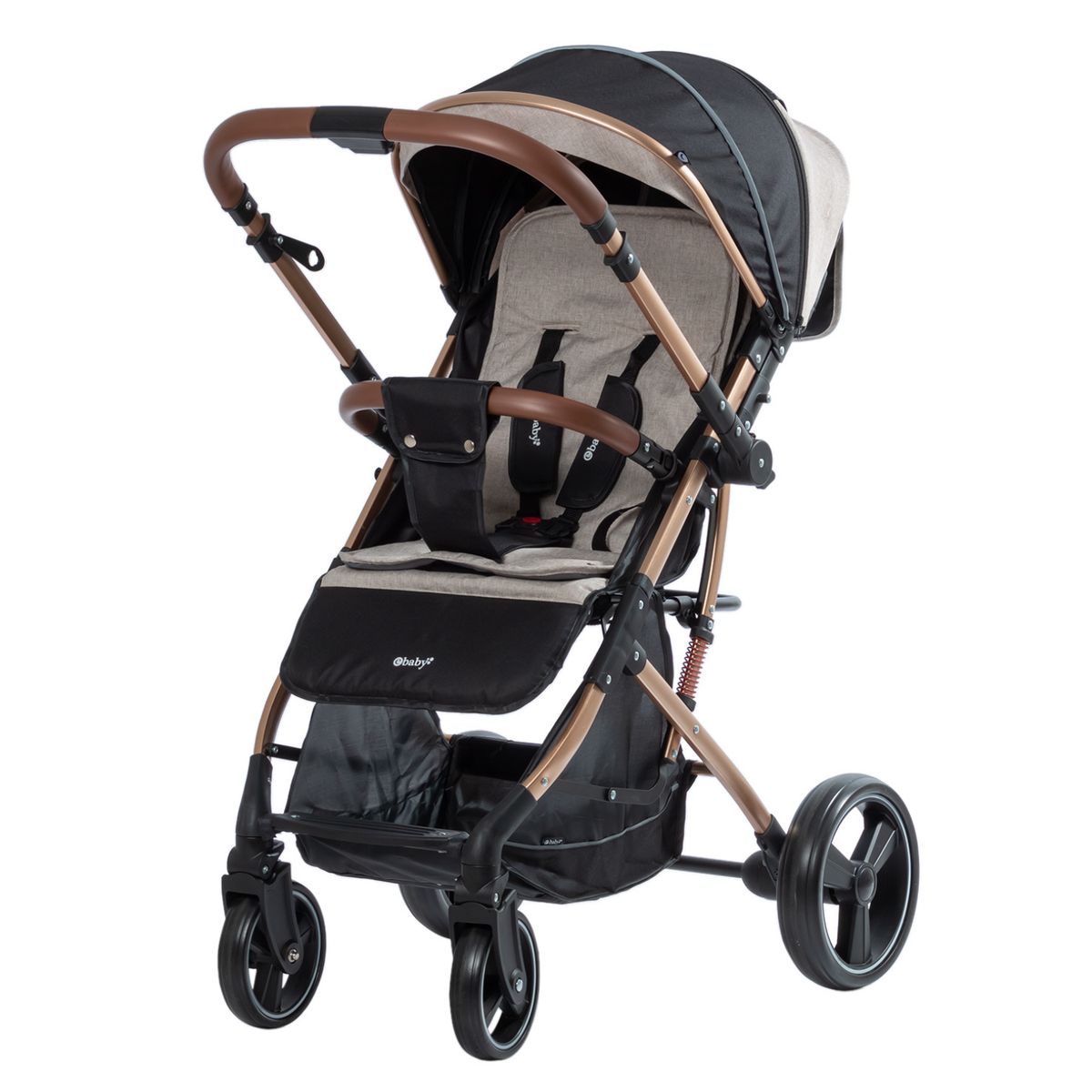 EBABY - Coche Maleta para bebé plegable extra acolchado Rudi Beige