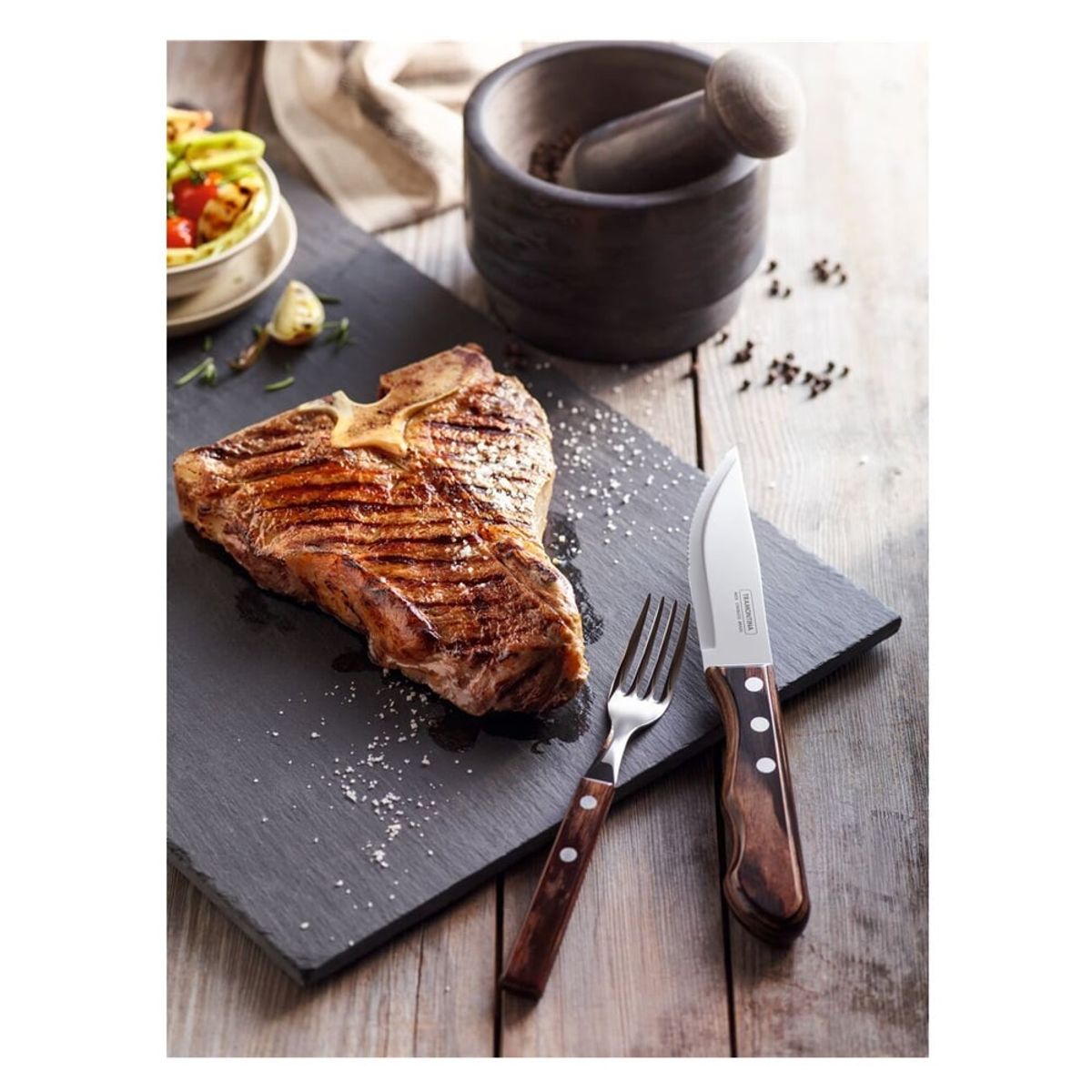 TRAMONTINA - TENEDOR PARA ASADO TRAMONTINA JUMBO POLYWOOD