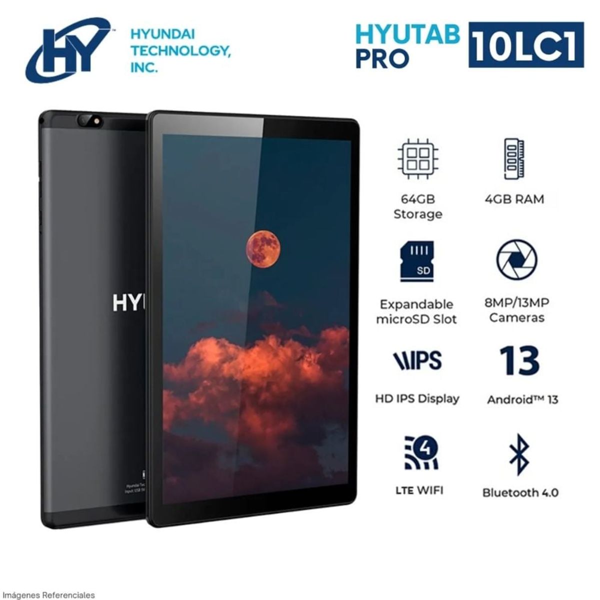 HYUNDAI - Tablet HYUNDAI HYTAB Pro 4G LTE 10LC1 4GB RAM 64GB 10 pulg. HT10LC1MSGLTM01