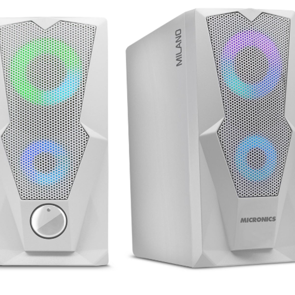 MICRONICS - Parlante CORSAY WHITE MIC S309-9W 2.0 RGB USB 2.0  MICRONICS