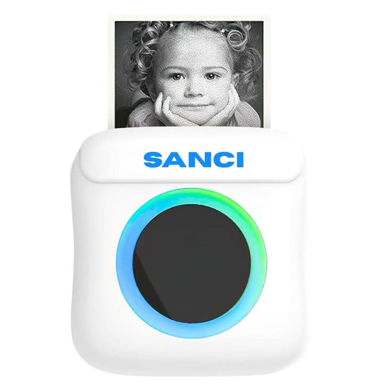 CAFINI - Mini Impresora Portátil con Luz RGB para Niños SANCI MP0853