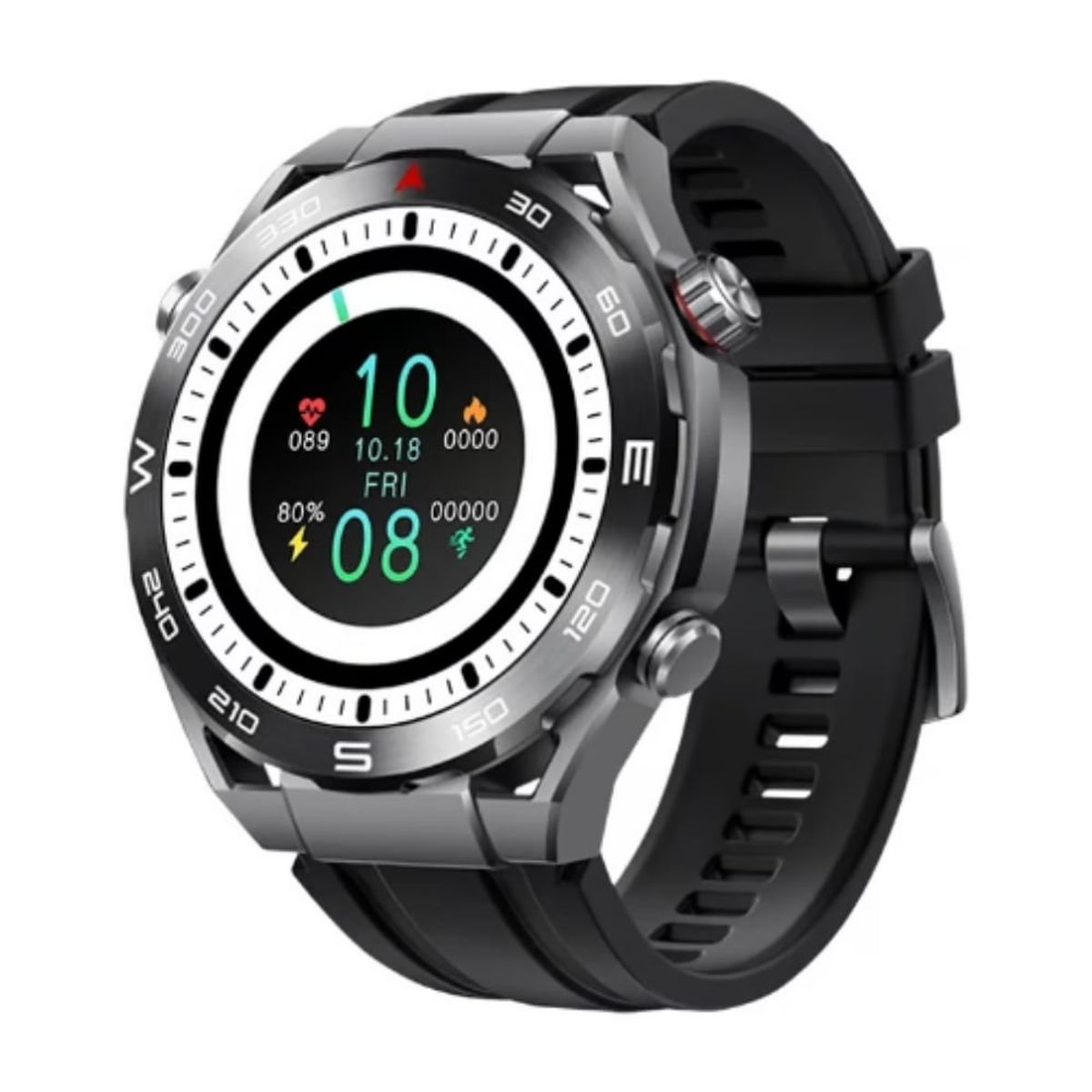 GENERICO - Smartwatch Hk5 Hero Negro + 2 Correas