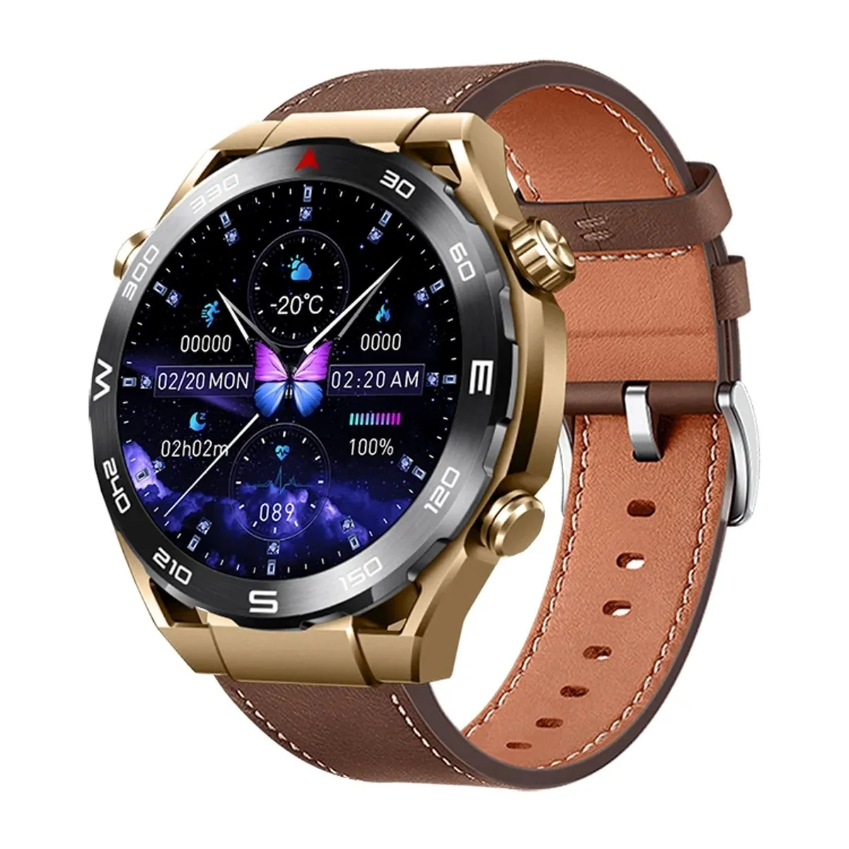 GENERICO - Smartwatch Hk5 Hero Dorado + 2 Correas