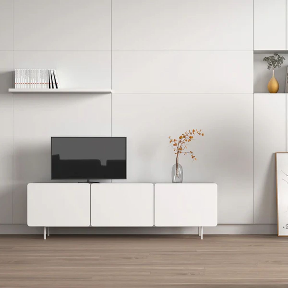 R&R MUEBLES - Mueble de TV 55 Kitahara Blanco R&R MUEBLES