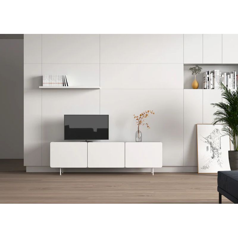 R&R MUEBLES - Mueble de TV 55 Kitahara Blanco R&R MUEBLES
