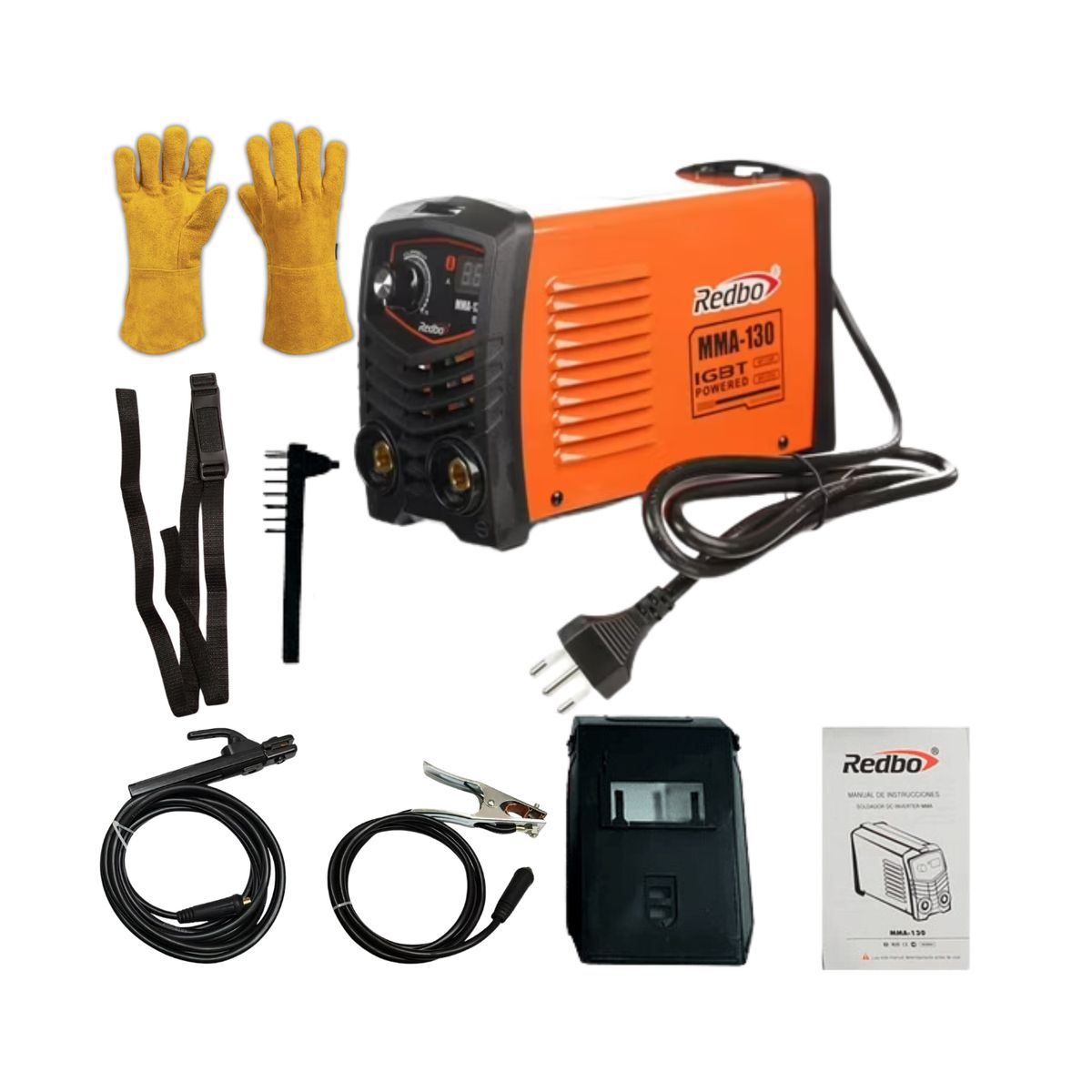 REDBO - Soldadora Inversora 130A REDBO MMA-130 + Guantes