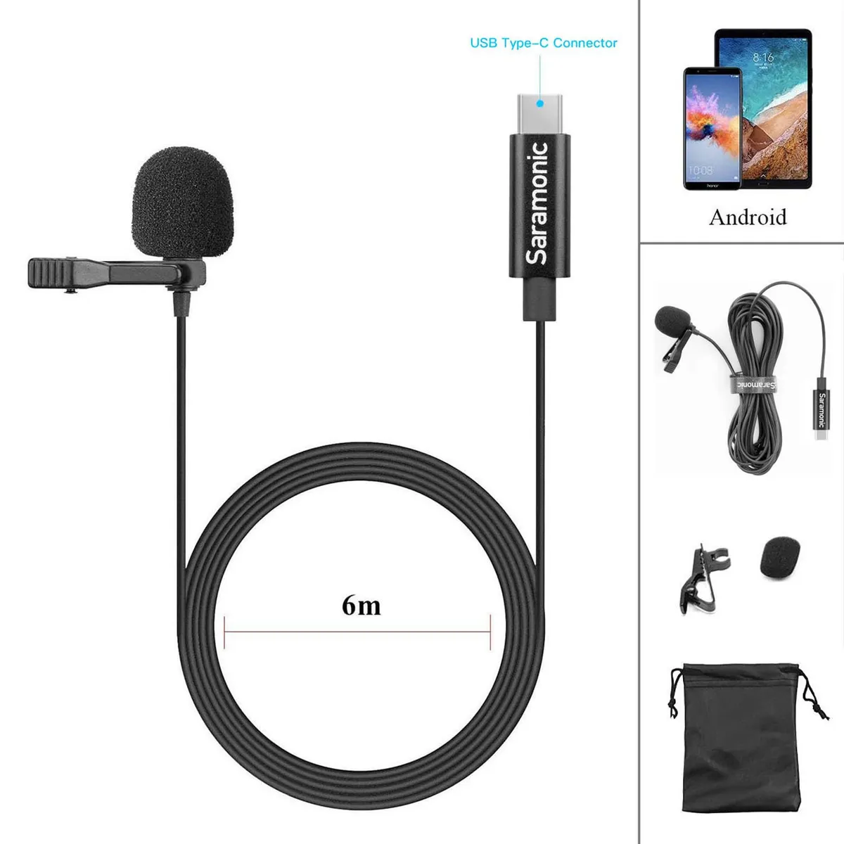 SARAMONIC - SARAMONIC - LavMicro U3B - Micrófono perchero lavalier