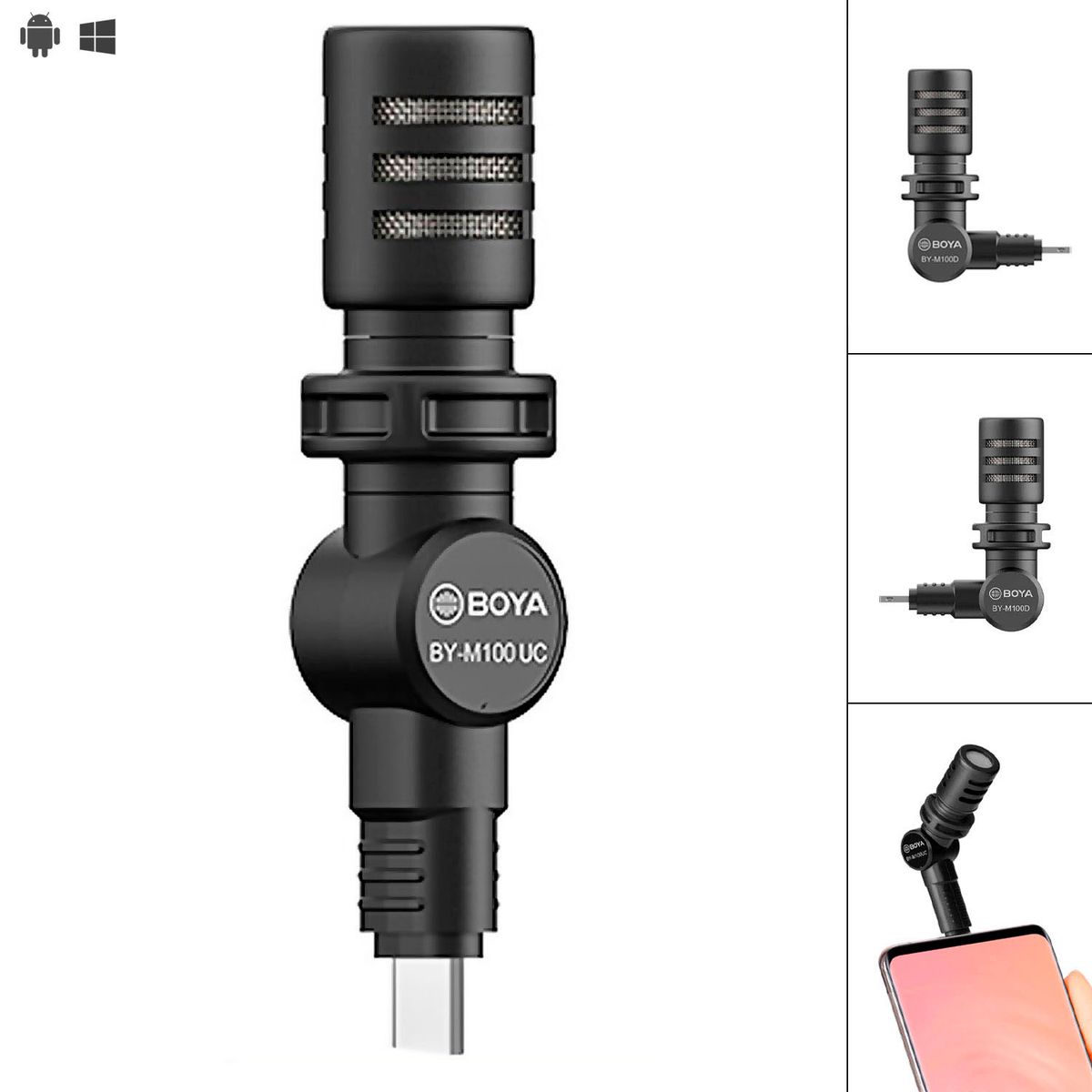 BOYA - BOYA - BY-M100UC - Micrófono omnidireccional para SmartPhone y tablets