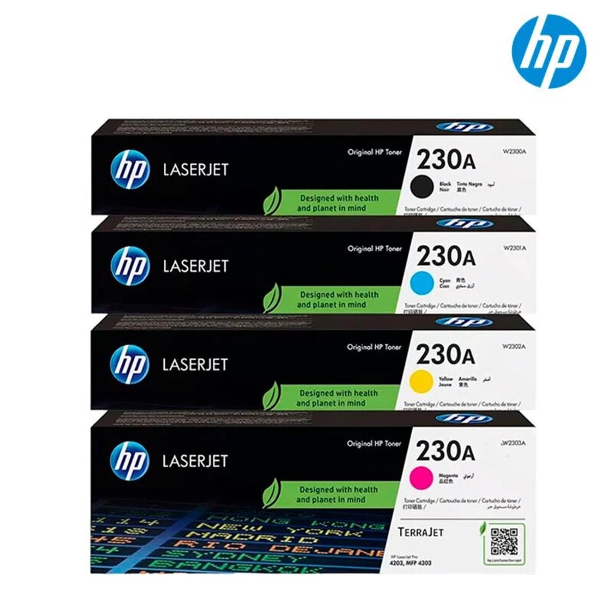 HP - TONER HP 230A KIT DE 4 COLORES PARA 4203, MFP 4303