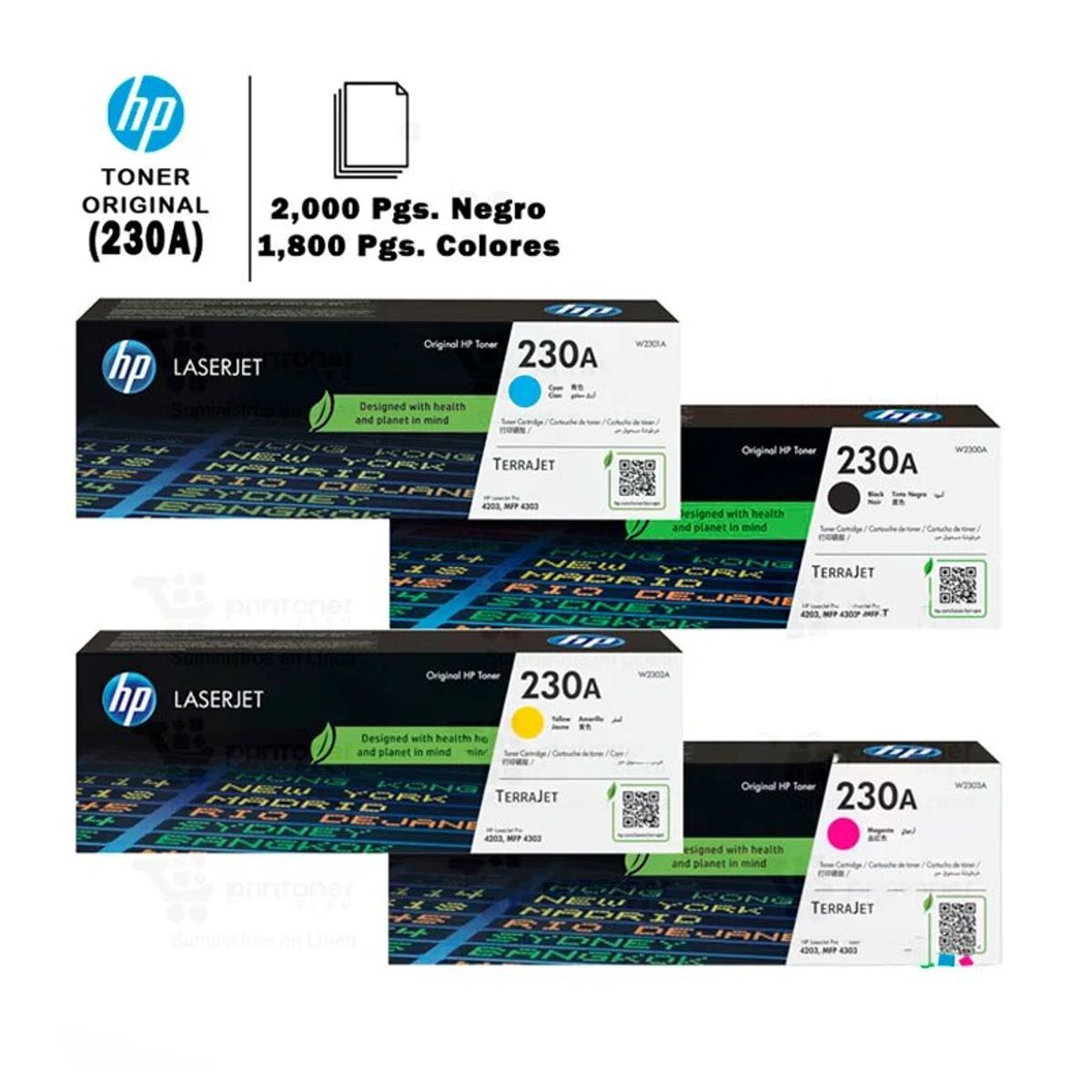 HP - KIT DE TONER HP 230A LASERJET PACK ORIGINAL