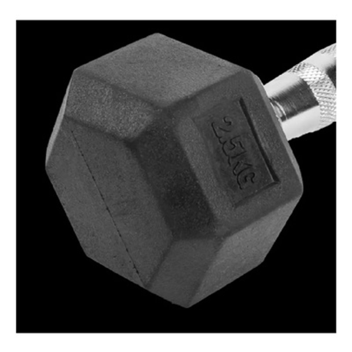 GENERICO - Par Mancuernas Pesas Cromadas Hexagonales De Caucho 2.5 Kg