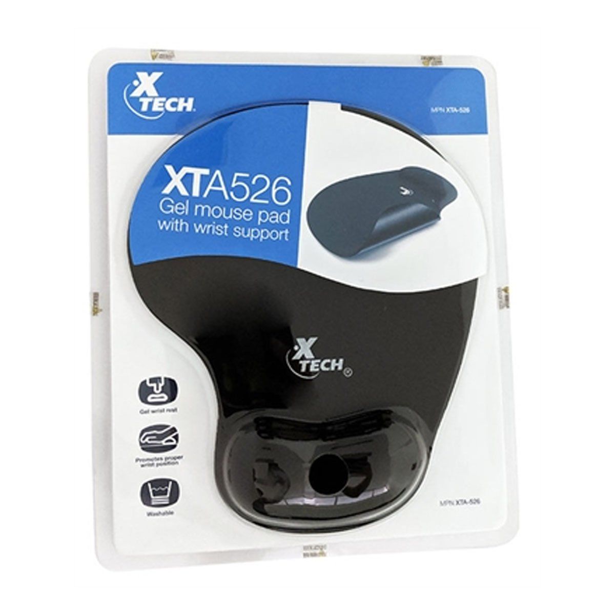 XTECH - Pad Mouse Con Apoyo Para La Muñeca Xta-526 Color Negro