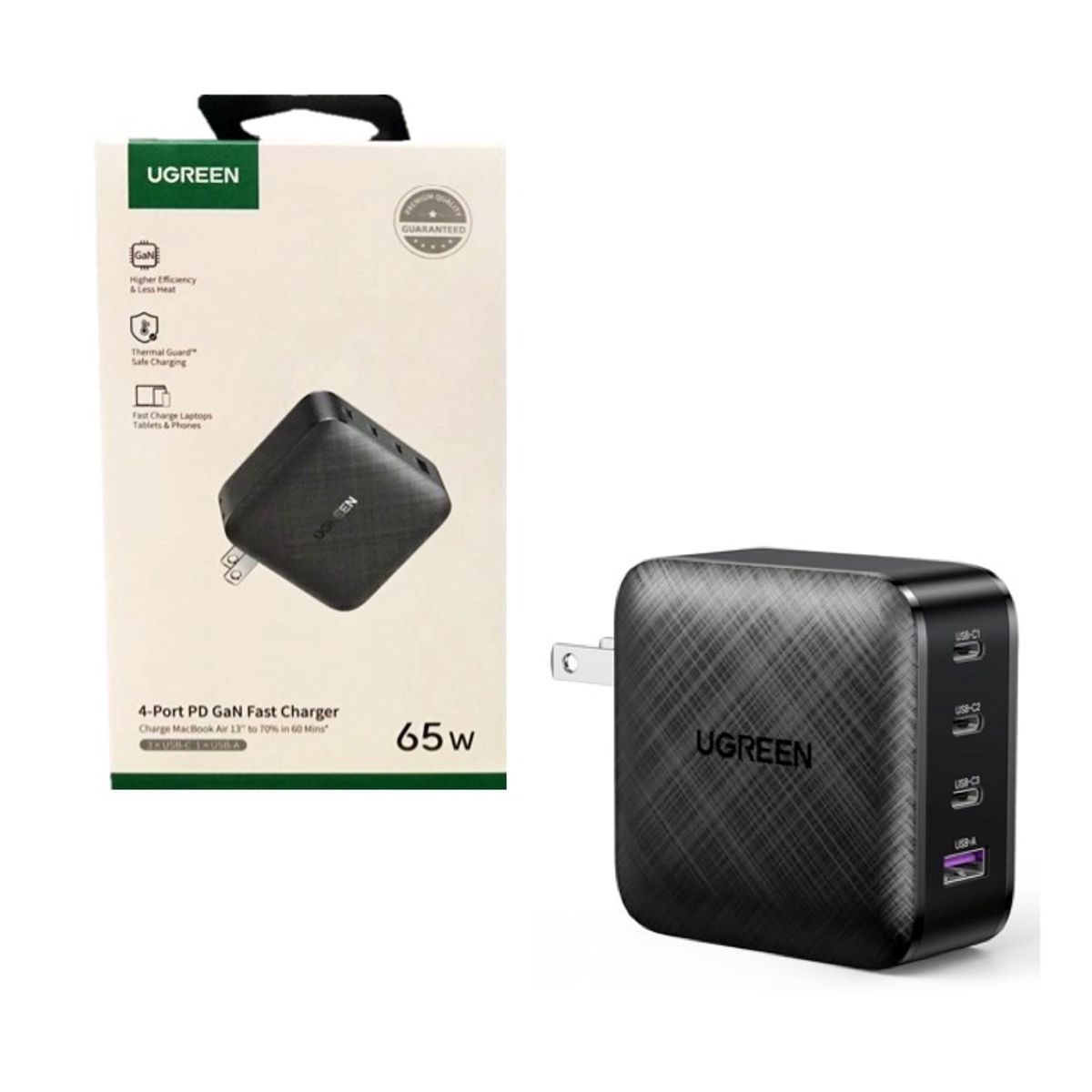 UGREEN - Cubo de Carga de 4 Puertos Original 65W