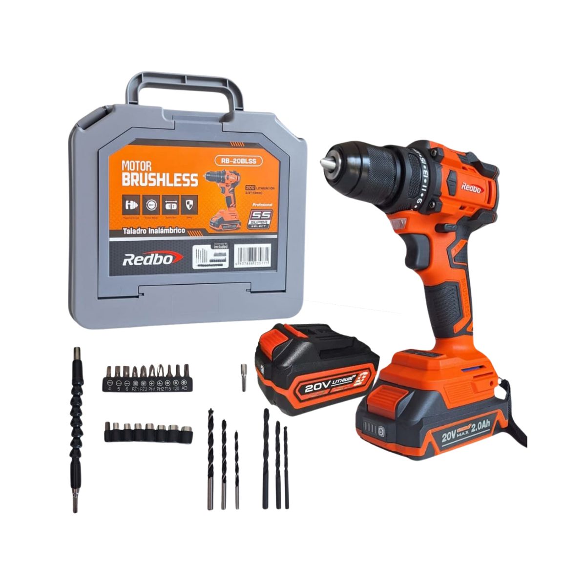 REDBO - TALADRO PERCUTOR DE IMPACTO 20V REDBO 12″  RB-20PBLSS