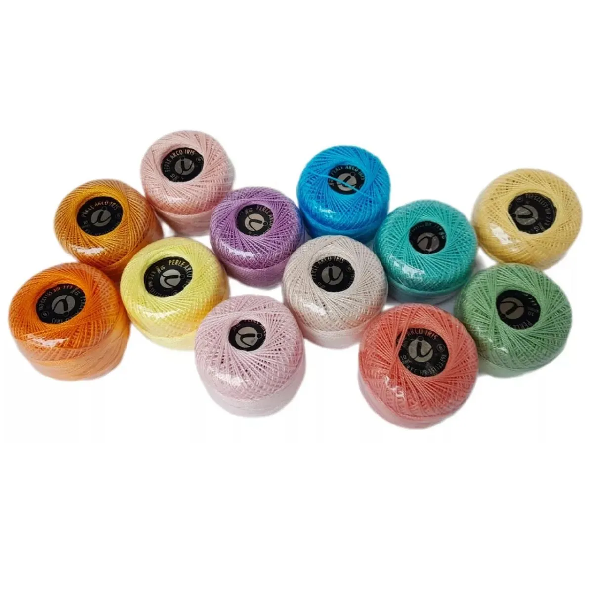 GENERICO - 12 Hilos Perlé Colores Pastel Hilo Para Bordar, Algodón