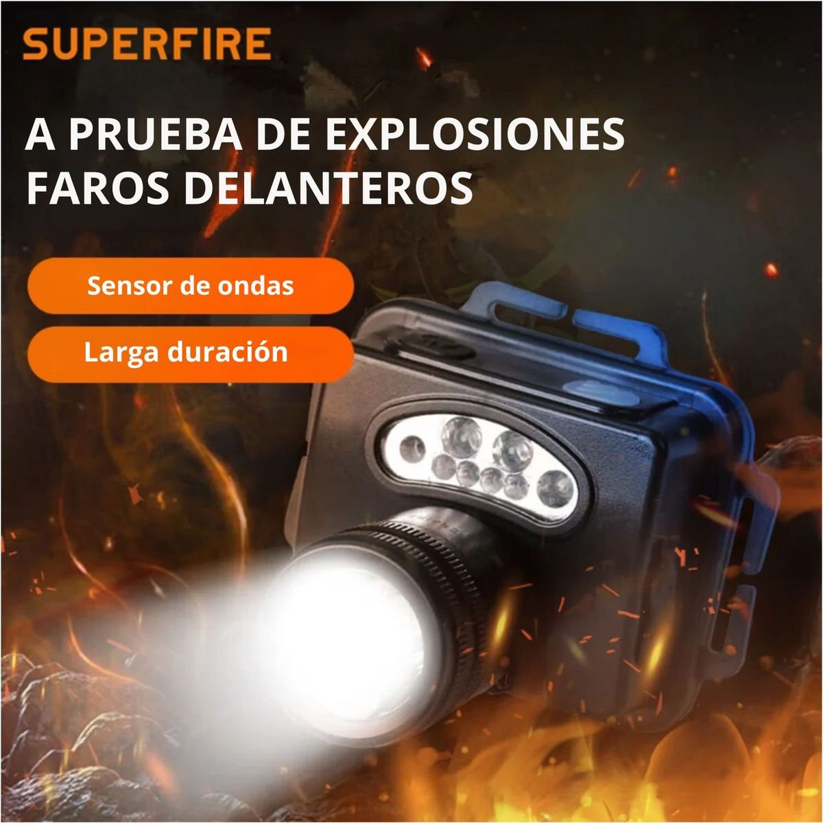 OEM - Linterna Recargable Frontal Profesional a Prueba de Explosiones HL20