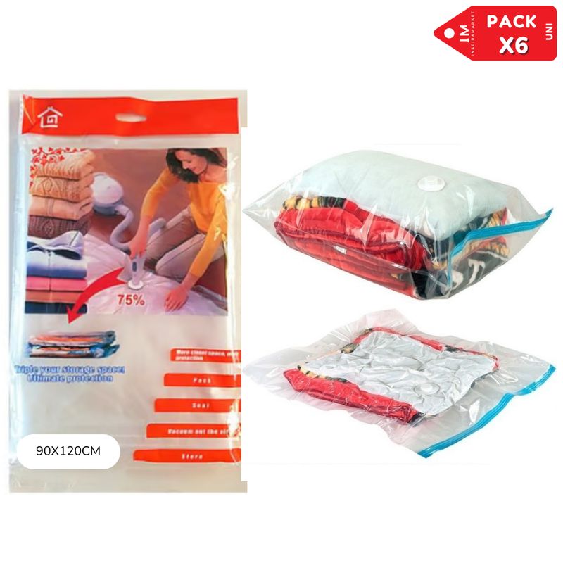 INSPIRA - Bolsa al vacío 90x120 Pack x6