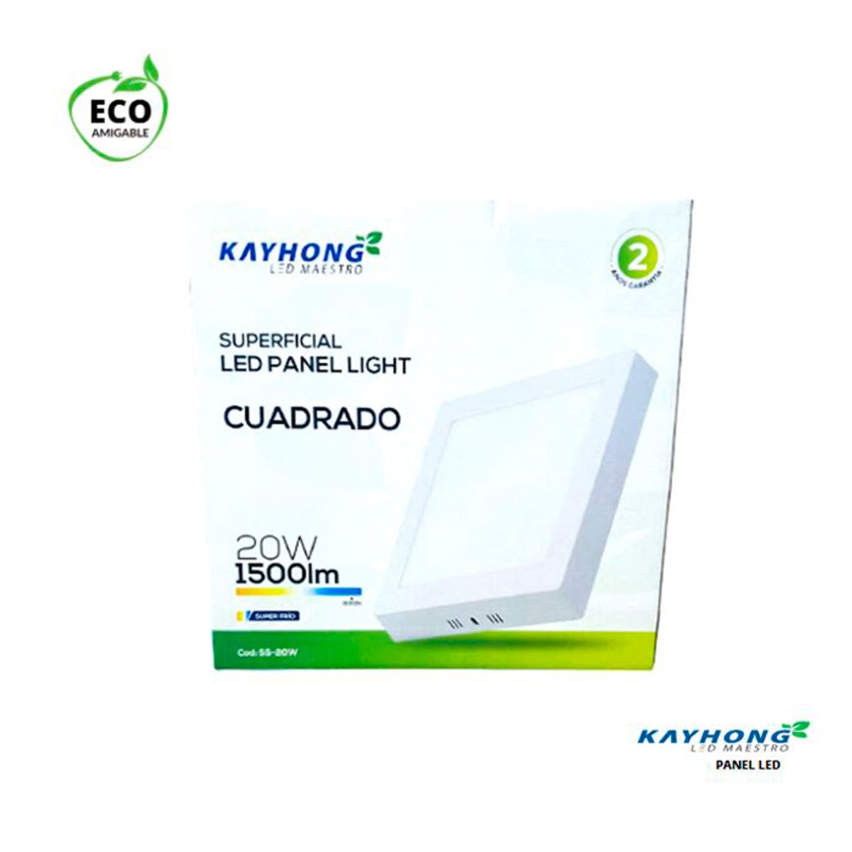 GENERICO - Panel Led Adosable 20W 1500Lm Luz Fría